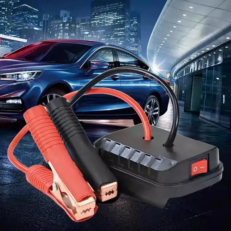Batteria sicura 18-21v Avviatore di emergenza Batteria al litio BoosterCable Avviatore di emergenza automatico Convertitore adattatore portatile