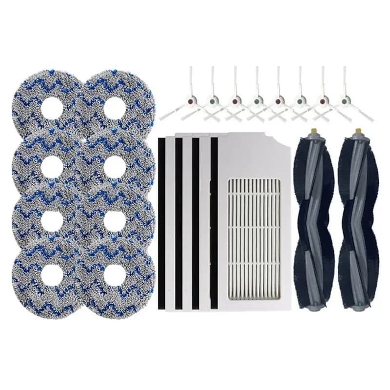 Accessori Ecologici per Robot Aspirapolvere Ecovacs Deebot X1 OMNI T10 TURBO/ T10: Spazzola Principale, Spazzola Laterale, Filtro HEPA, Panno per Pulizia