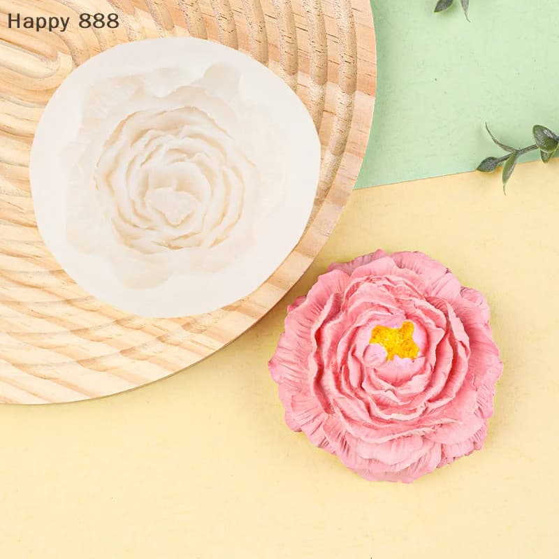 Stampo in silicone peonia 3D per candele, sapone, resina, gesso, cioccolato, torte e ghiaccio – Uno strumento versatile per cottura e lavorazione fai-da-te