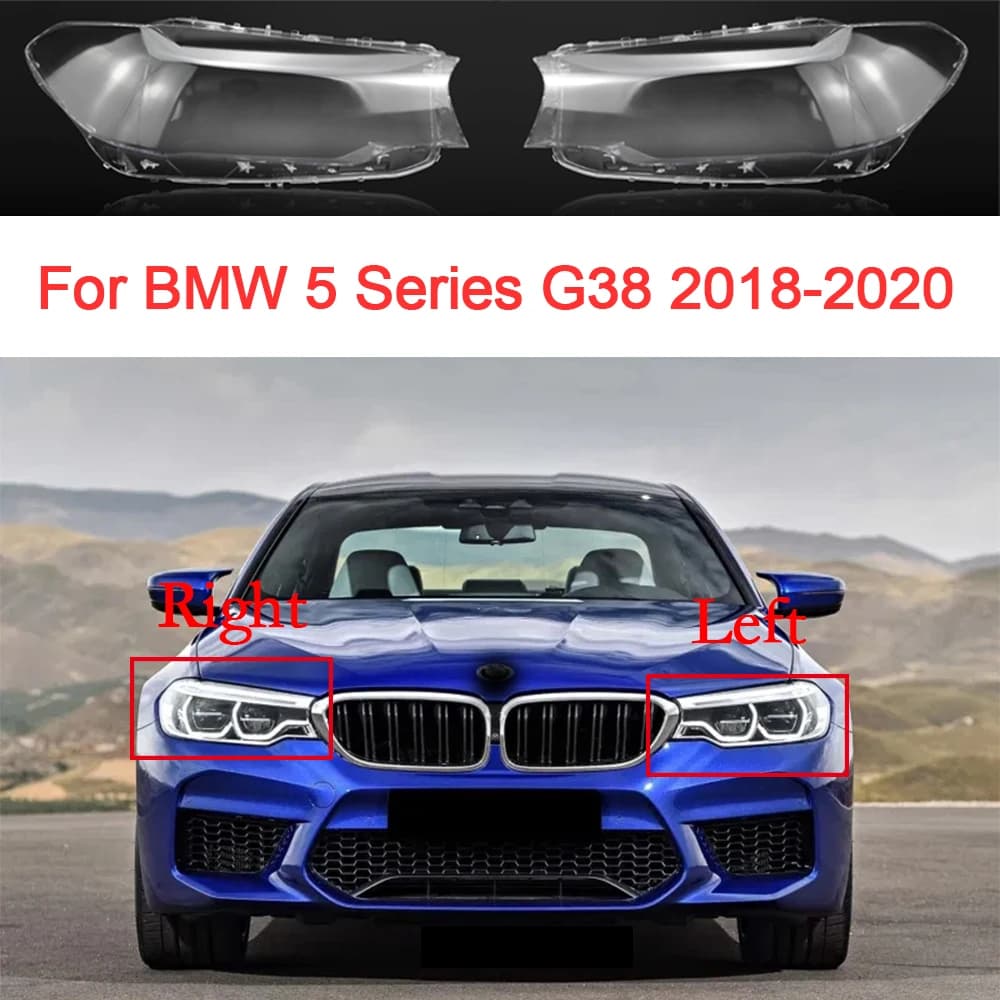 Car Lens Cover For BMW 5 Series G38 2018-2020 Headlight Cover Facelift GlassLampshade Shell Car Care Automotive Products