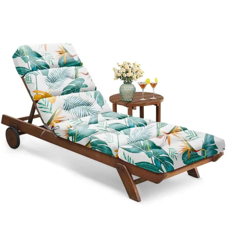 Cuscini per Chaise Longue da Esterno, Cuscino per Sdraio da Giardino, Cuscino in Memory Foam Impermeabile per Chaise Longue da Esterno
