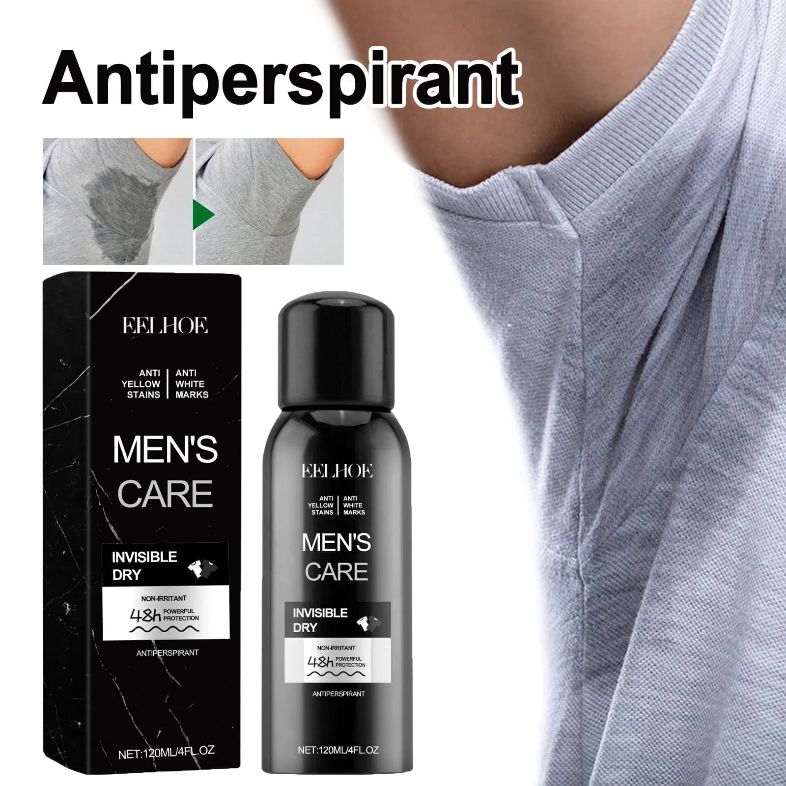 Deodorante spray antitraspirante da uomo per odori ascellari e sudore Fragranza a lunga durata Controllo degli odori del sudore Spray per odori ascellari