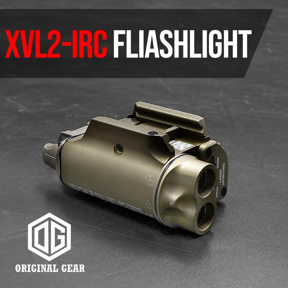 Torcia tattica LED XVL2 IRC con laser rosso e illuminatore IR Torcia tattica ad alta potenza per softair e caccia