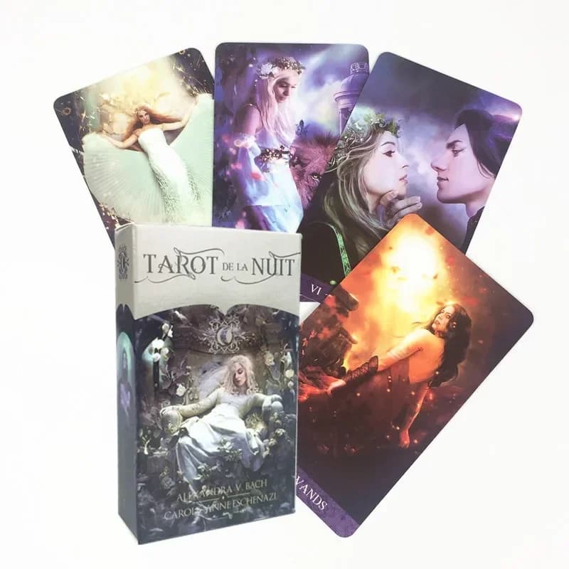 Tarot de la Nuit Carte da gioco da tavolo Festa in famiglia Raccolta di carte da gioco versione inglese completa Gioco da tavolo