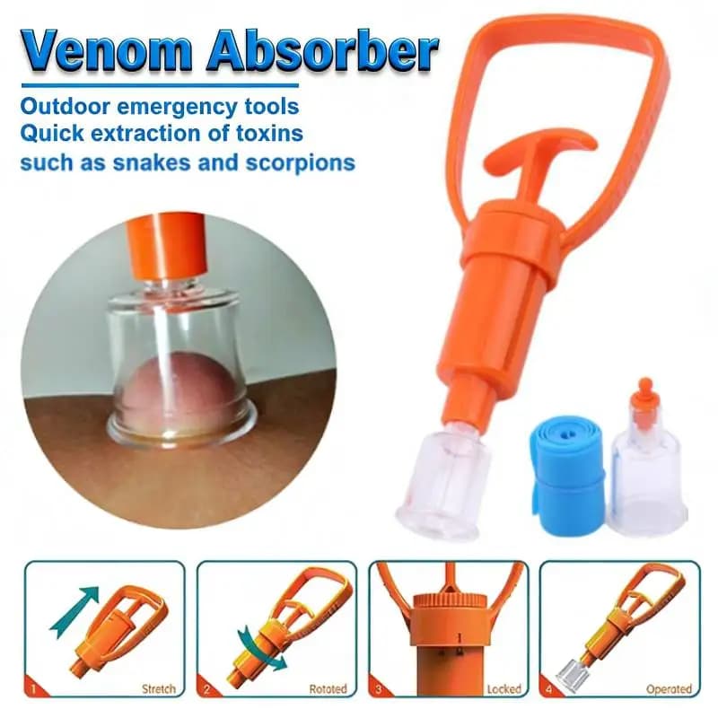 Insect Bug Bee Sting Snake Bite Venom Extractor Suction Kit Tool Pump First Aid Safety Fast Emergency for Hiking Backpacking