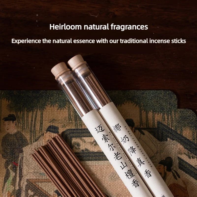 Bastoncini di Incenso Naturale al Sandalo per Aiuto al Sonno, Aromaterapia, Fragranza per Casa e Studio Yoga, Incenso per Meditazione Buddista