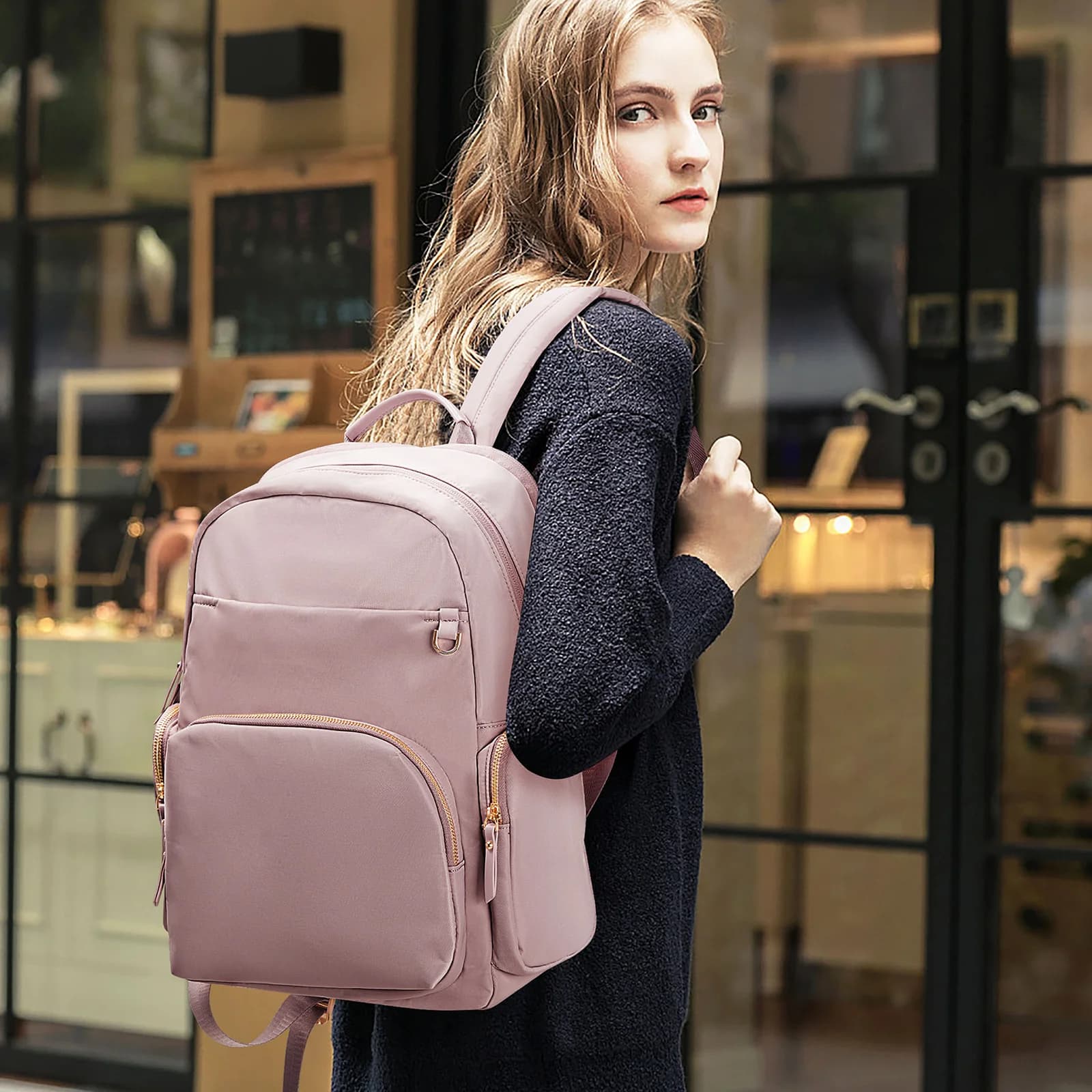 Zaini in Nylon da donna di lusso Fashion Casual Daypack, zaino per Laptop per donna studio lavoro viaggio moda zainetto per ragazza adolescente