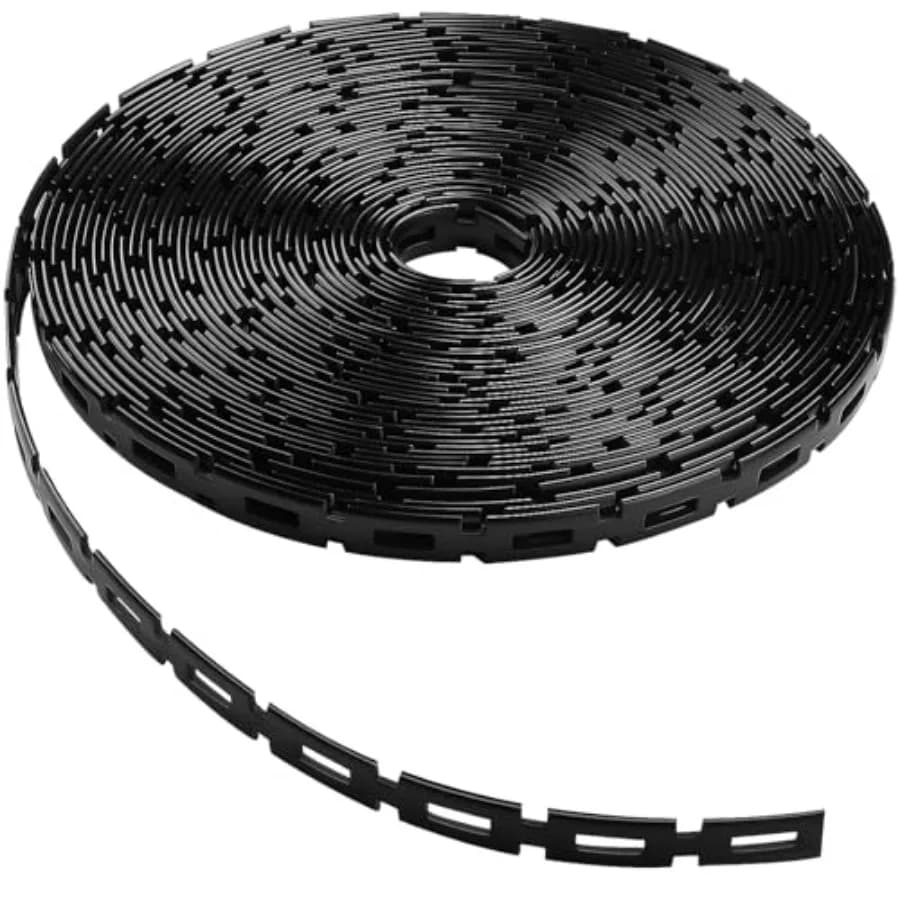50 Feet Chain Lock Tree Ties, Outdoor Plant Strap for Staking, 0.5Inch Wide Adjustability Garden Ties with Hook and Loop Fasten