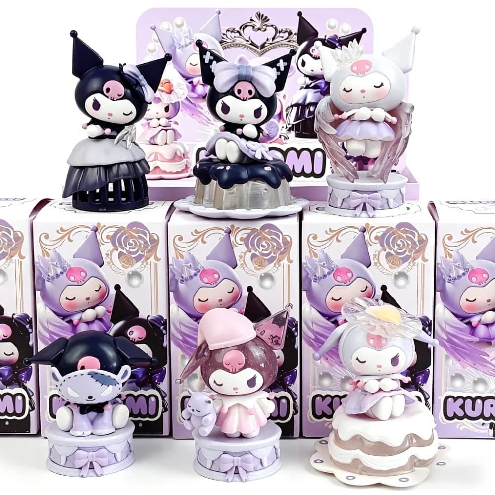 Sanrio Day & Night Blind Box, Cinnamoroll Hello Kitty Mini Chibi Doll, Cute Desk Decor Mystery Figure Birthday Surprise Gift