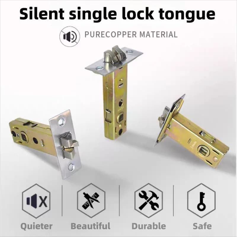 Serratura a Linguetta Singola per Porta del Bagno, Accessorio di Sicurezza e Privacy per Porte Interne
