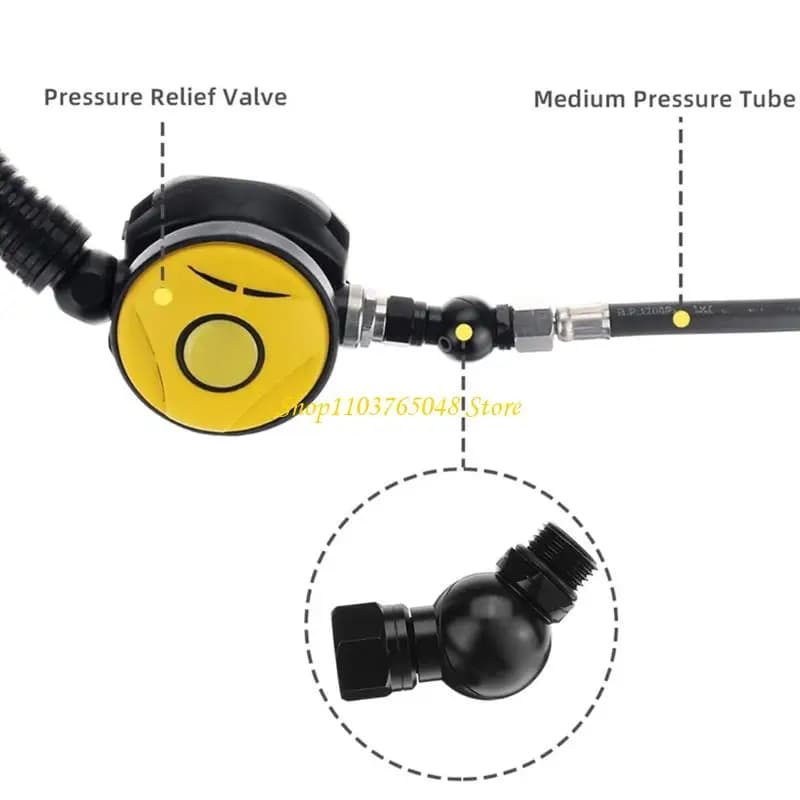 Adattatore Girevole a 360 Gradi in Metallo per Regolatore Subacqueo, Connettore Portatile per Secondo Stadio del Regolatore, Resistente