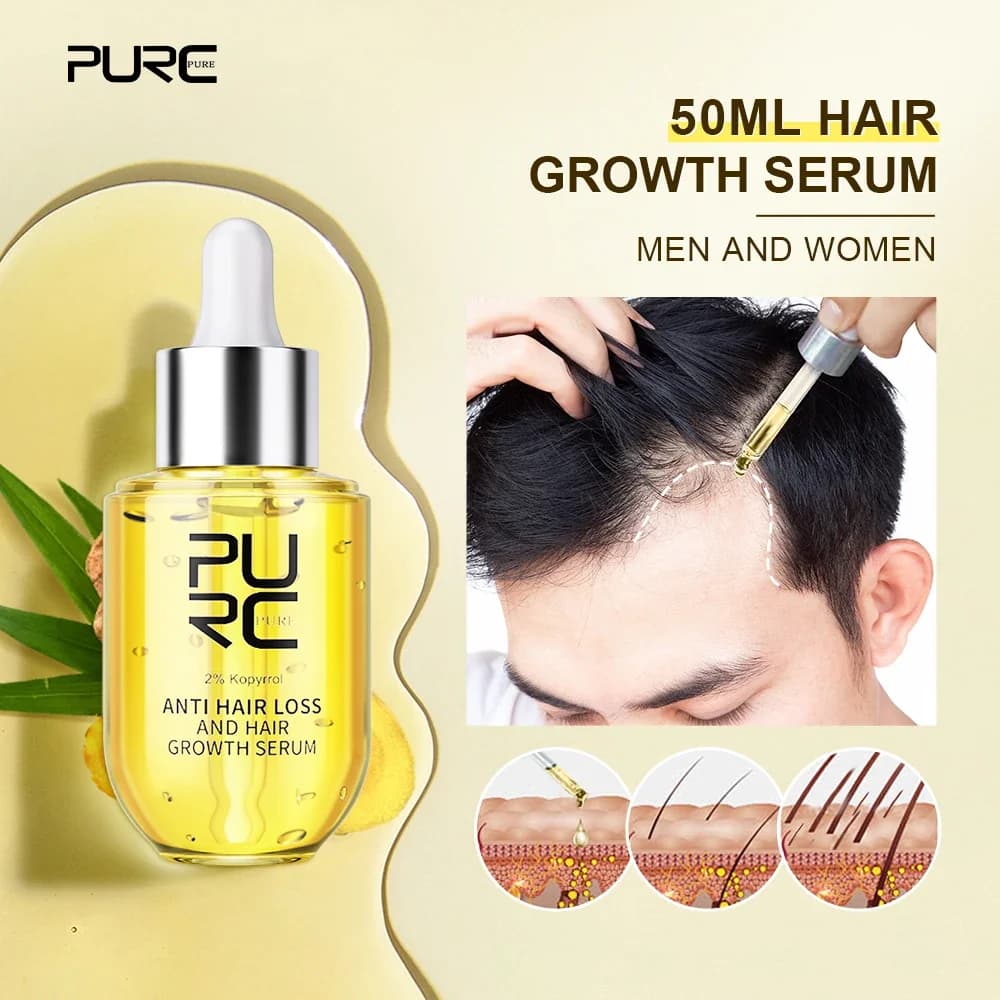 PURC Biotin Hair serum Ginger oil for man Woman scalp treatment Essential elements Damage products for care of dry moisturizing hair 35ml/50ml