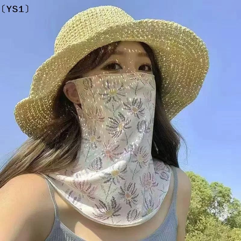 〔YS1〕Sciarpa estiva con colletto per il collo, maschera di protezione solare per donne, guida, ciclismo, protezione UV per viso e collo