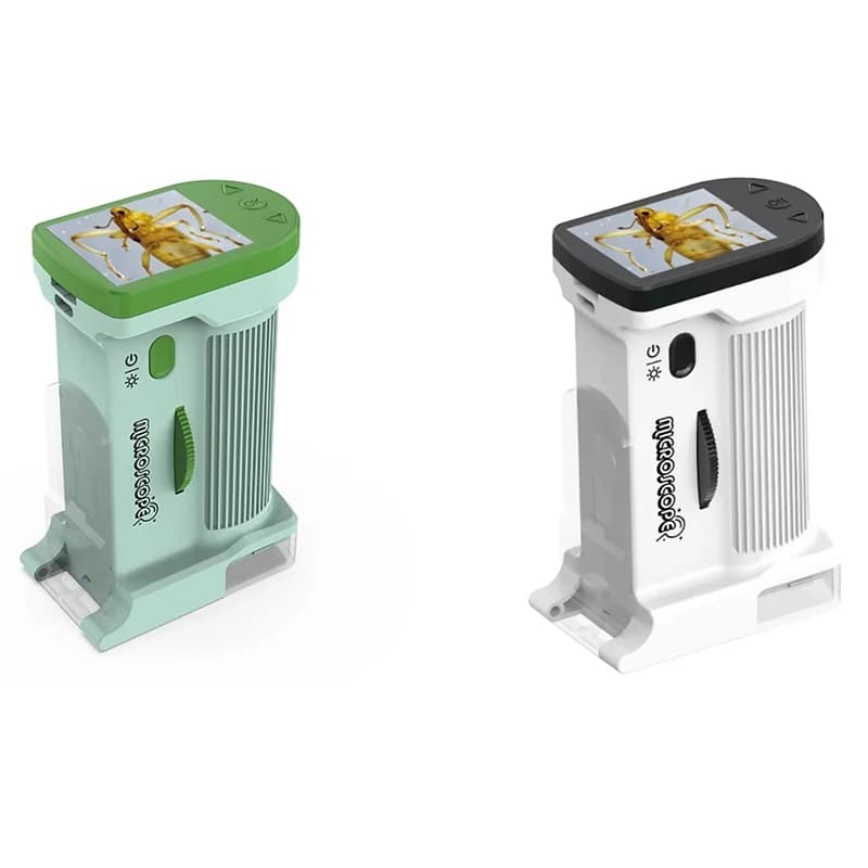 2025 Nuovo microscopio elettronico per bambini 1000X Attrezzatura per esperimenti scientifici Mini microscopio tascabile portatile con luce a LED