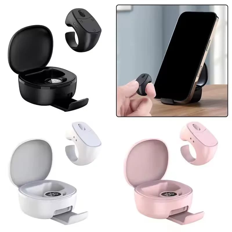 Scorrimento senza fili con otturatore per dito, telecomando, girapagina, controller per telefono cellulare, otturatore per fotocamera Bluetooth, selfie 2025