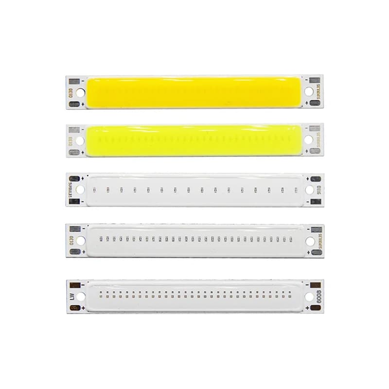Hot sale 3V 3.7V DC 60mm 8mm LED COB Strip 3W Warm Cold White Blue Red COB LED light source for DIY Bicycle work lamp