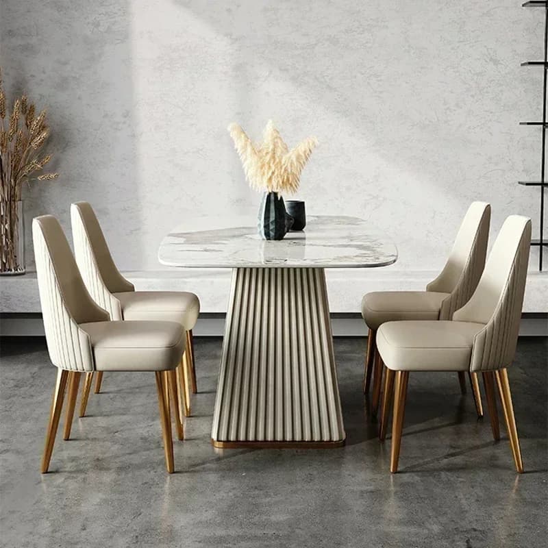 Sedie da pranzo per appartamenti Gambe dorate di lusso Sedie singole di design Relax Dine Fashion Silla Sedie pieghevoli per interni