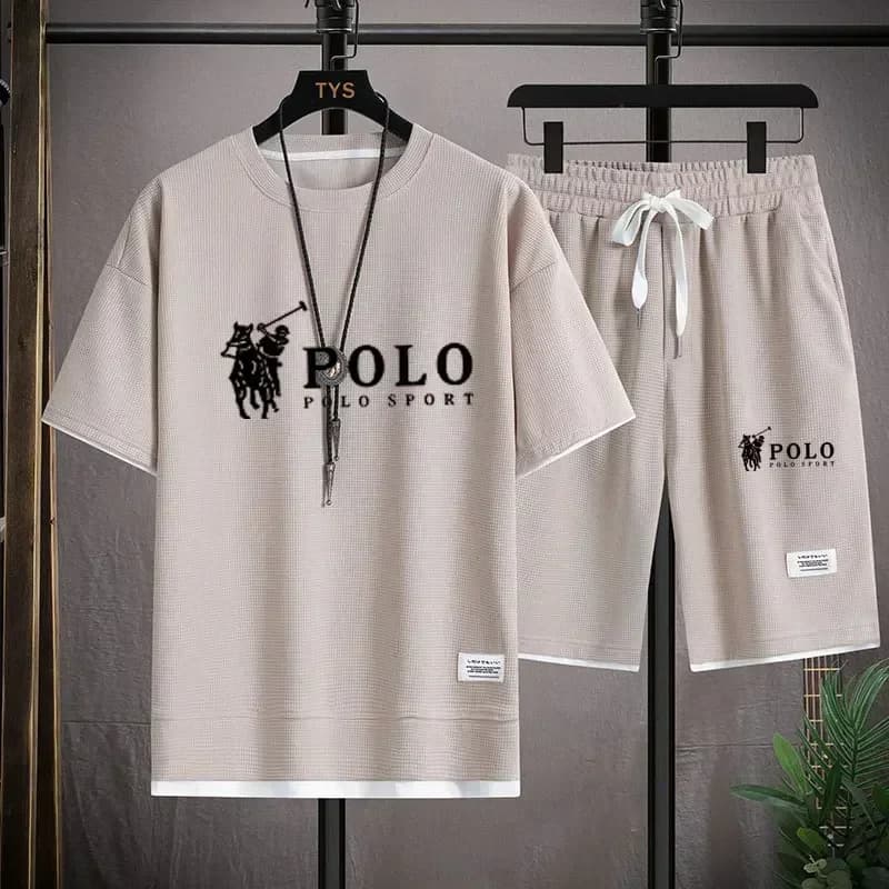 Completo Estivo da Uomo 2 Pezzi 2026, T-shirt a Maniche Corte Traspirante e Pantaloncini Sportivi, Outfit alla Moda per Fitness e Jogging