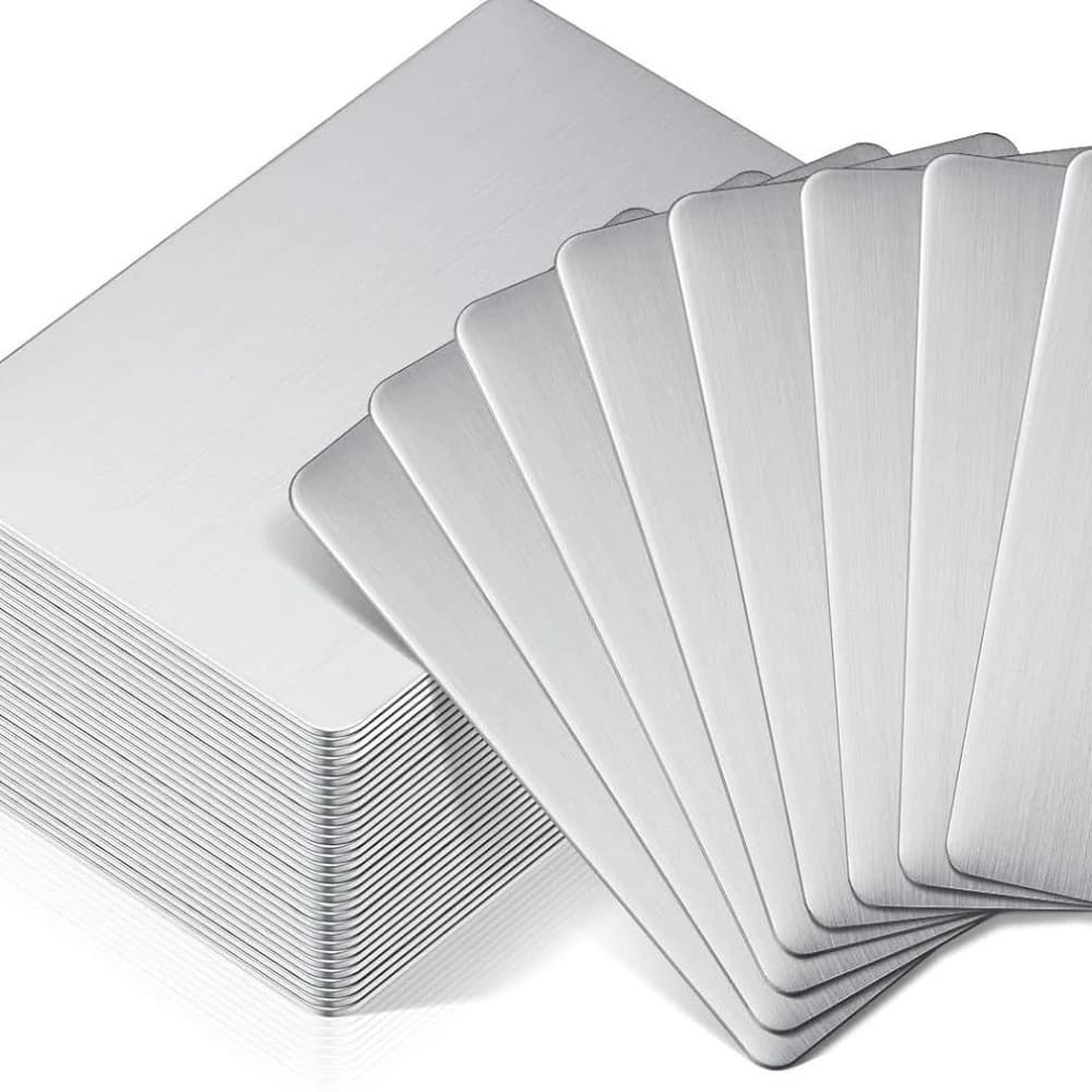 10 pcs stainless steel metal business cards size 85*53mm cards for empty laser engraving print logo special brushed matt finish