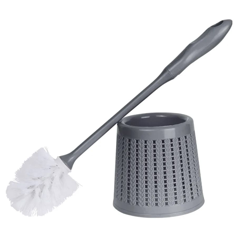 Toilet Brush Long Handle Flexible Brush Head Gray 1 Pc