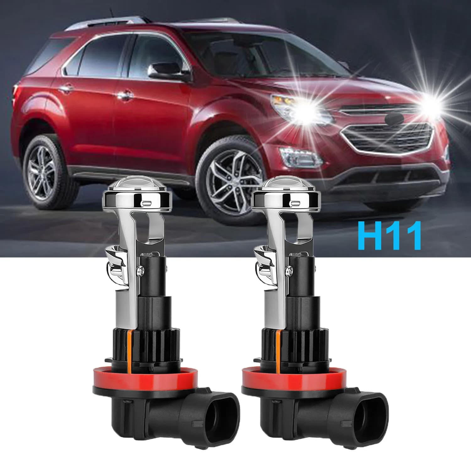 Mini Proiettore LED H11 Lampadine per Fari Auto Canbus 30000LM Fascio Alto/Basso Mini Lampada 12V 6000K Bianco