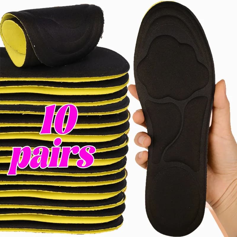 Solette sportive in memory foam traspirante per scarpe Pad Donna Uomo Cuscino deodorante 5D Solette di supporto per corsa per solette per la cura del piede