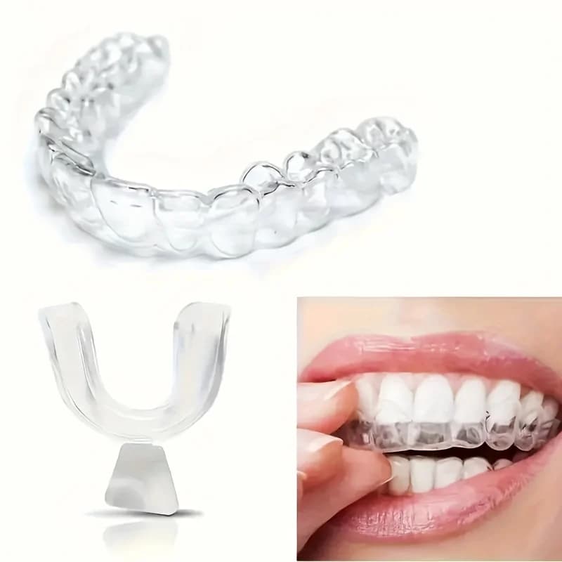 Protezione per la bocca in silicone Protezione per i denti Protezione notturna Vassoio per la bocca per bruxismo Rettifica Protezione per lo sbiancamento dei denti senza russamento 2028
