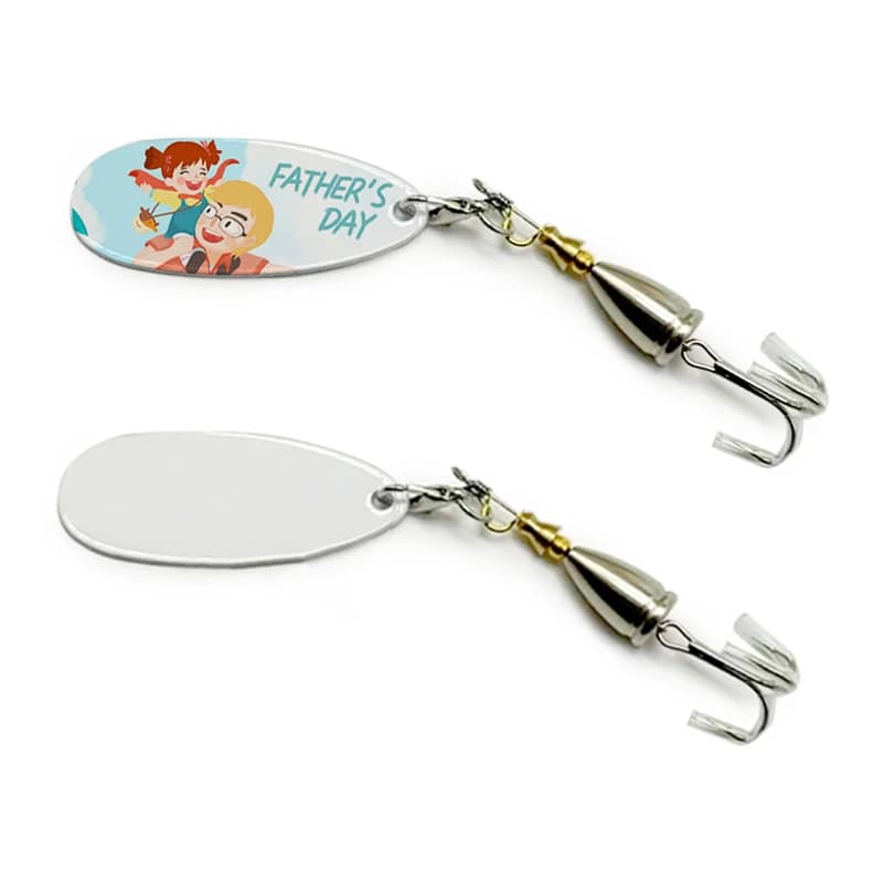 10pcs/lot Double Sided Printing Sublimation Fishing Lures Blanks for Father's Day Gifts in Custom Printing
