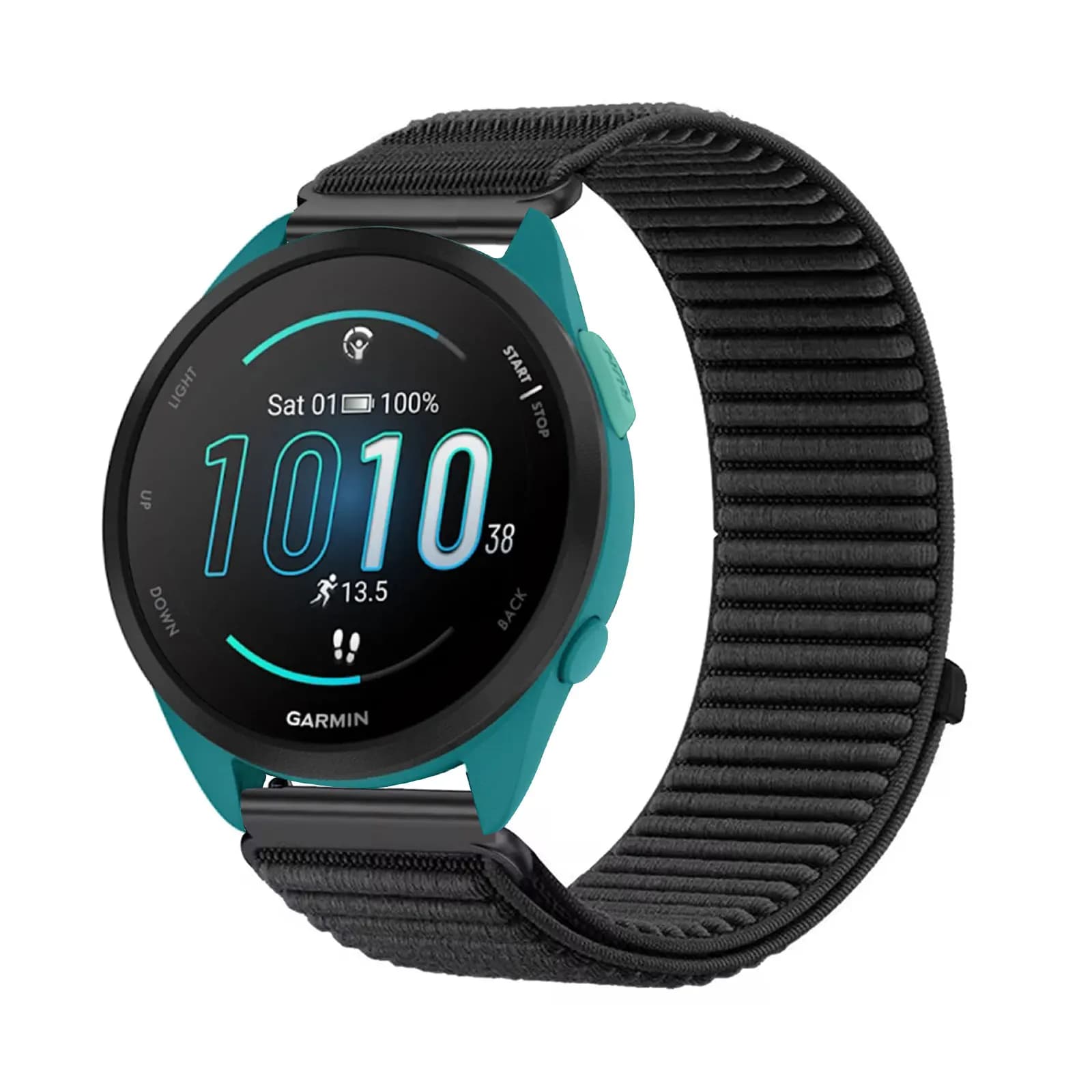 Fasce in nylon per fascia musicale Garmin Forerunner 165/165, cinturino elastico in nylon con velcro morbido