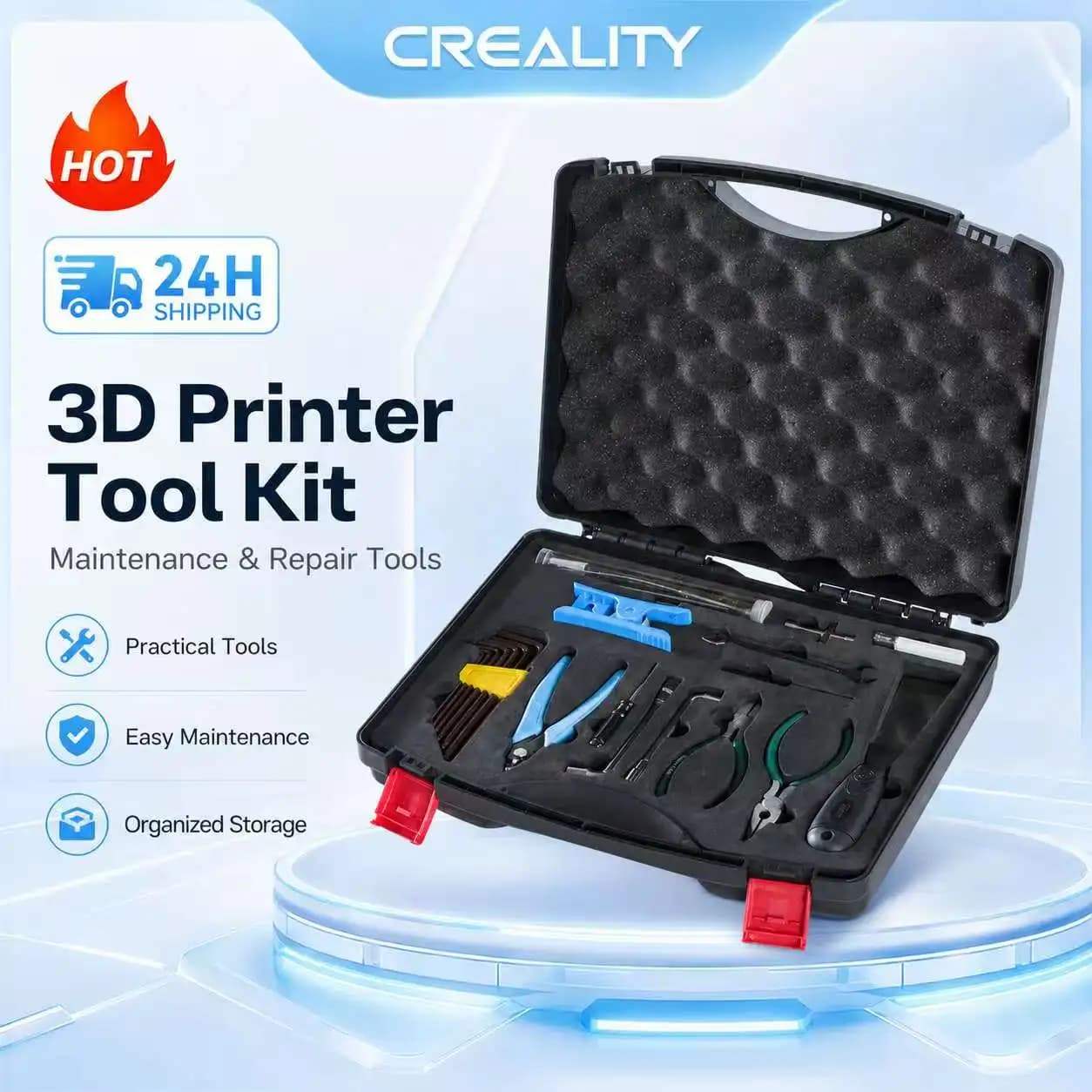Kit di Strumenti per Stampante 3D, Set di Attrezzi per Manutenzione e Riparazione, Accessori per Pulizia e Installazione
