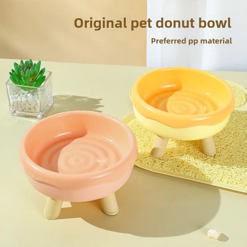 Ciotole per gatti per animali domestici Ciambella in scatola originale Ciotola a quattro zampe Bacino per cibo per gatti Forniture per animali domestici Mangiare e bere acqua Ciotola singola