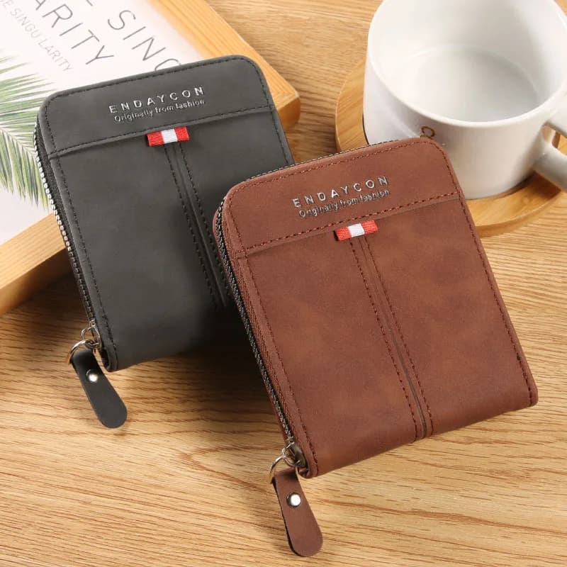 Luxury Men's Wallet for Business Credit Cards, Short Handbag with Coin Hinge, Small coin purse, Valais, Cardiras