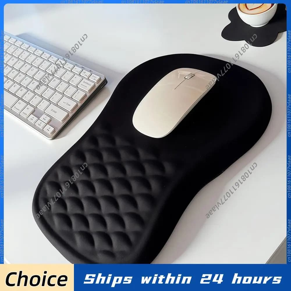 Tappetino per mouse ergonomico resistente all'usura, tappetino per mouse inclinato con supporto per il polso, comodi cuscinetti di supporto per il polso per PC, laptop, computer, giochi