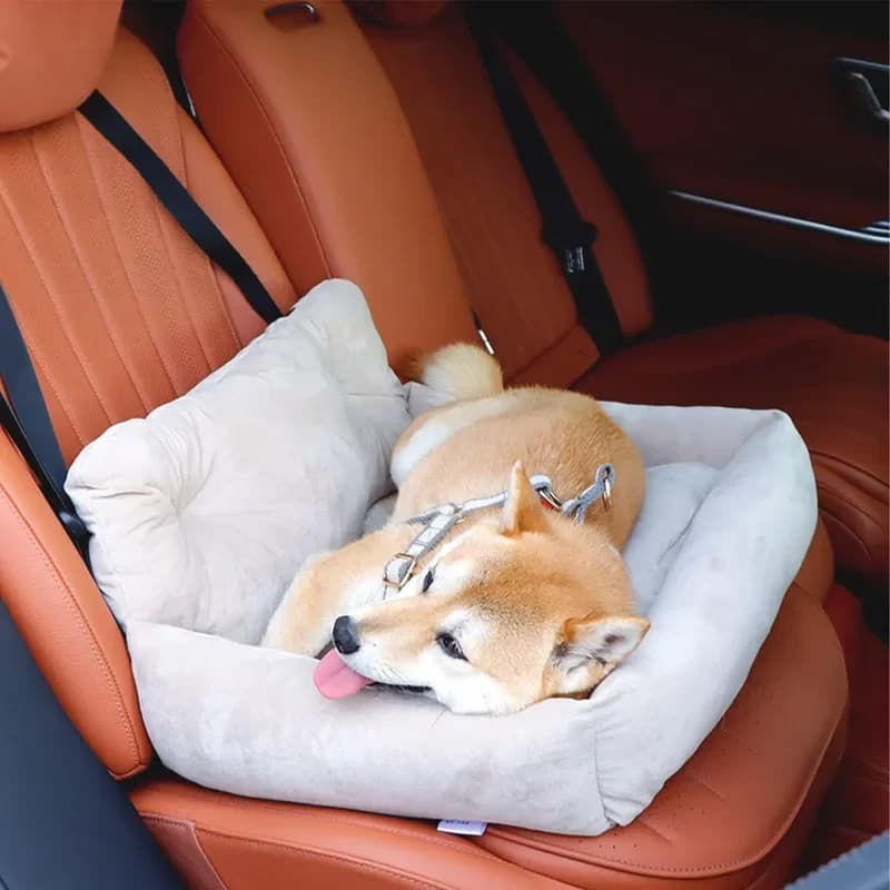 Portable Washable Car Dog Bed Non-slip Pet Safety Travel Carrier Cushion Dog Car Seat with Belts