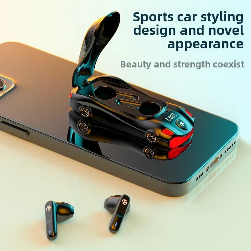 Shoumi Tws Cuffie regalo Bluetooth 5.3 Conduzione ossea Clip On Auricolari Design a clip per l'orecchio Auricolari stereo a LED Cuffie sportive