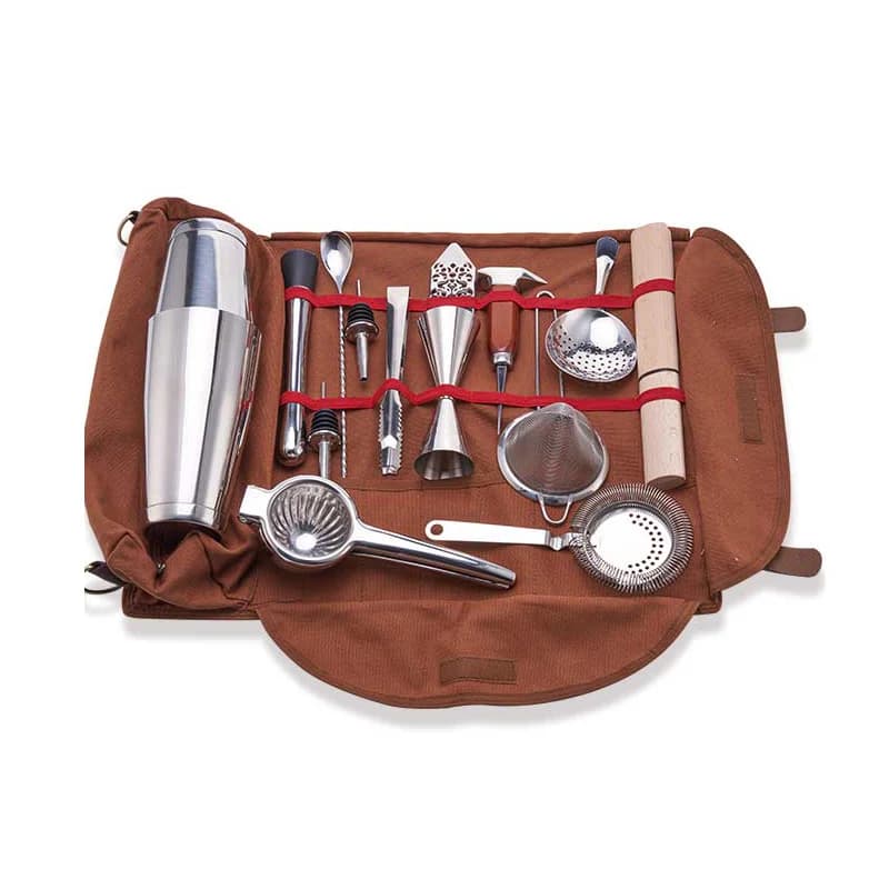Bar Bartender borsa per il trasporto creativo barman Canvas Toolkit Pack barman Bag Cocktail Shaker Set solo borsa per la conservazione