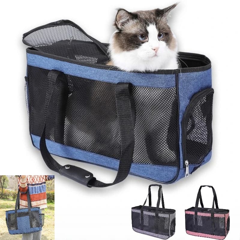 Cat Dog Carrier Bag，Soft Side Backpack，Cat Pet Carriers Dog Travel Bags，Airline Approved Transport For Small Dogs Cats Outgoing.