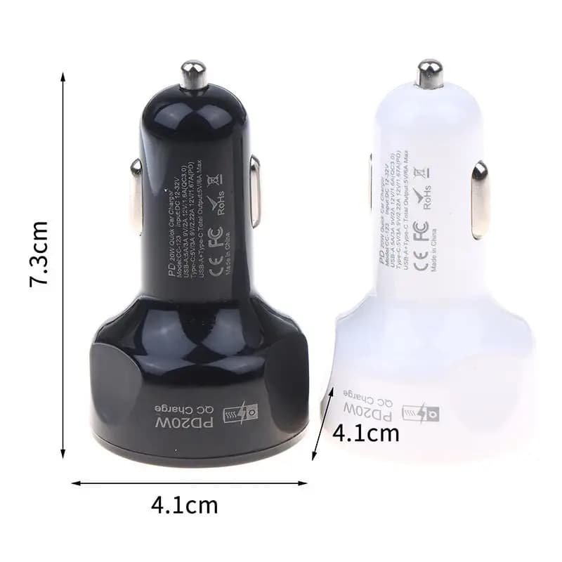 66W PD Fast Car Charger QC3.0 Quick Charge Cigarette Lighter Adapter Universal Auto Power Adapter for Road Trip Use