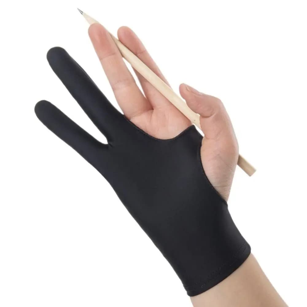 3 Sizes Anti-fouling Anti-Scratch Painting Glove Tablet Drawing Glove Art Supplies Two Finger Glove