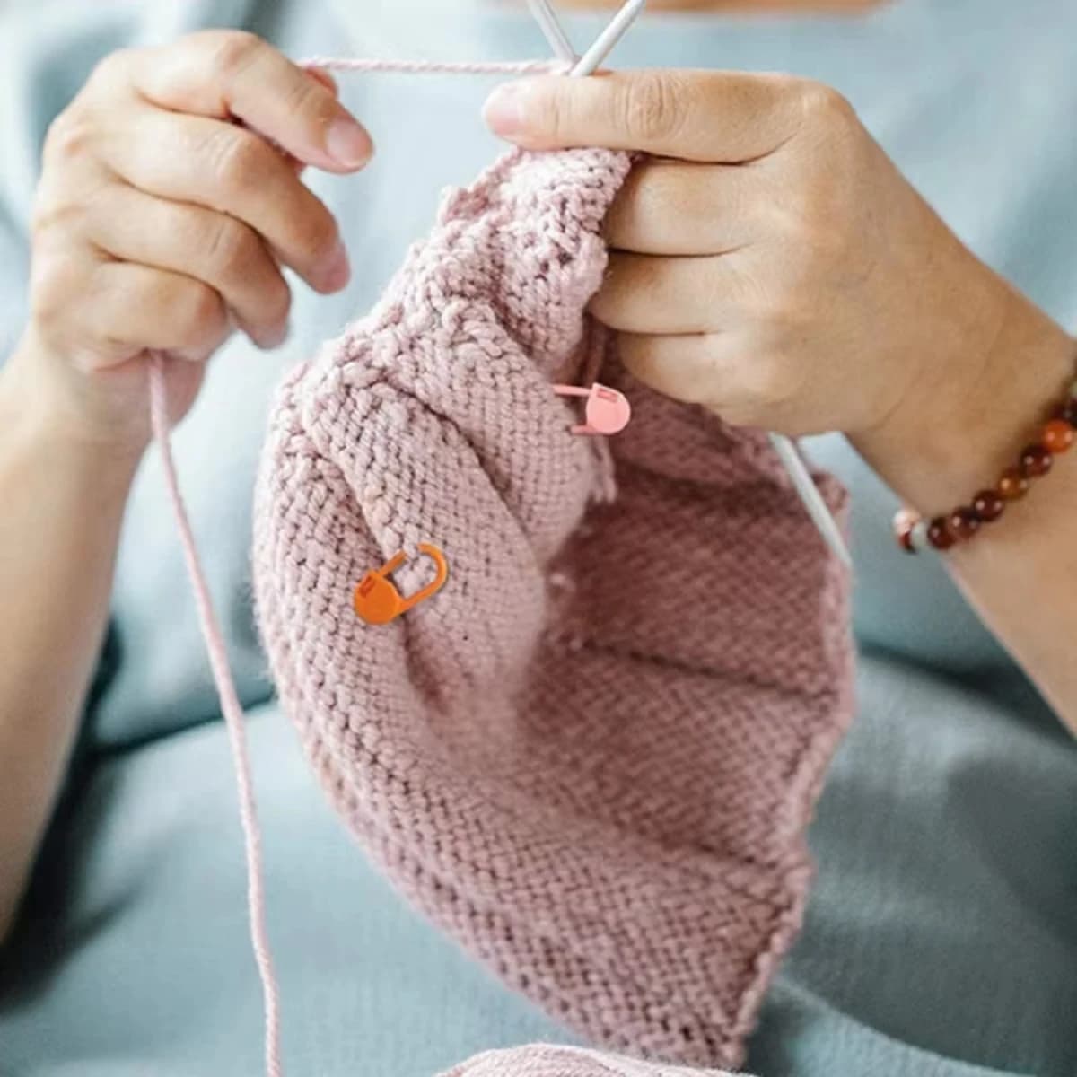 Utensili per Lavori a Maglia e Cucito: Marcatori di Punti in Plastica con Chiusura di Sicurezza, Uncinetti, Accessori per Cucito