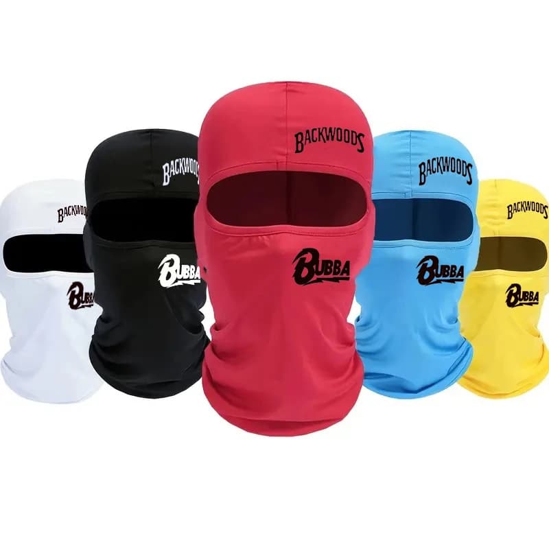 Maschera protettiva integrale da 1/5 pezzi, maschera da ciclismo universale per tutte le stagioni stampata con lettere alla moda e alla moda
