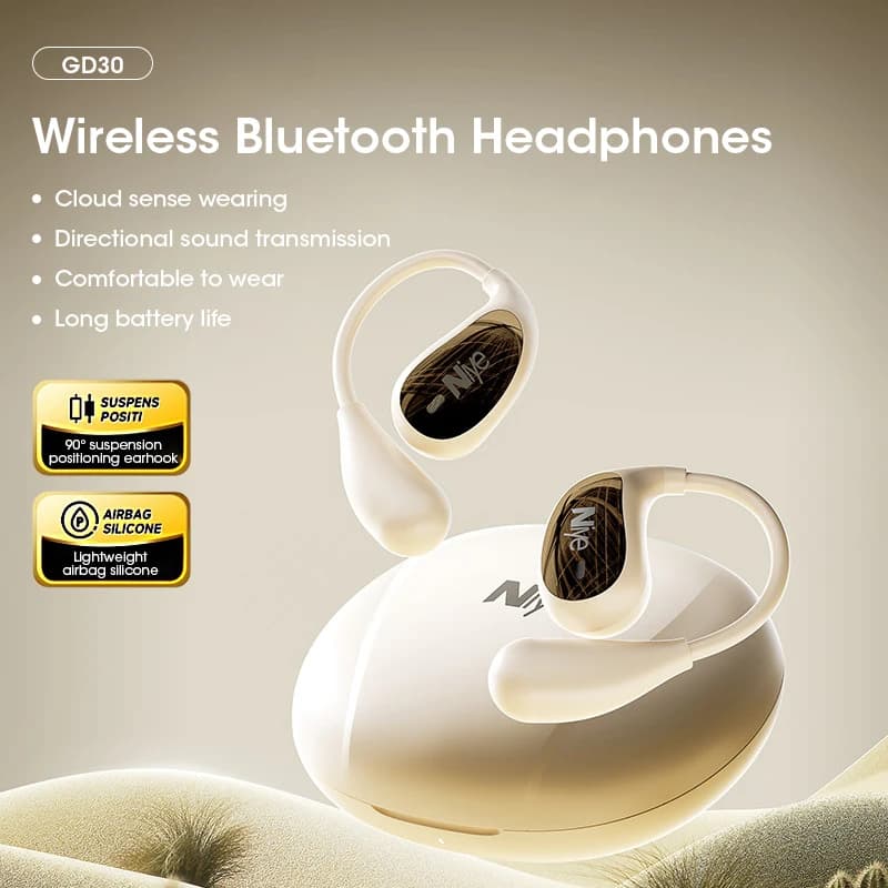 Sporty Headphones Niye 2025 OWS with Eye Hook, Air Conduction, Wireless Bluetooth 5.3, TWS headphones with Microphone