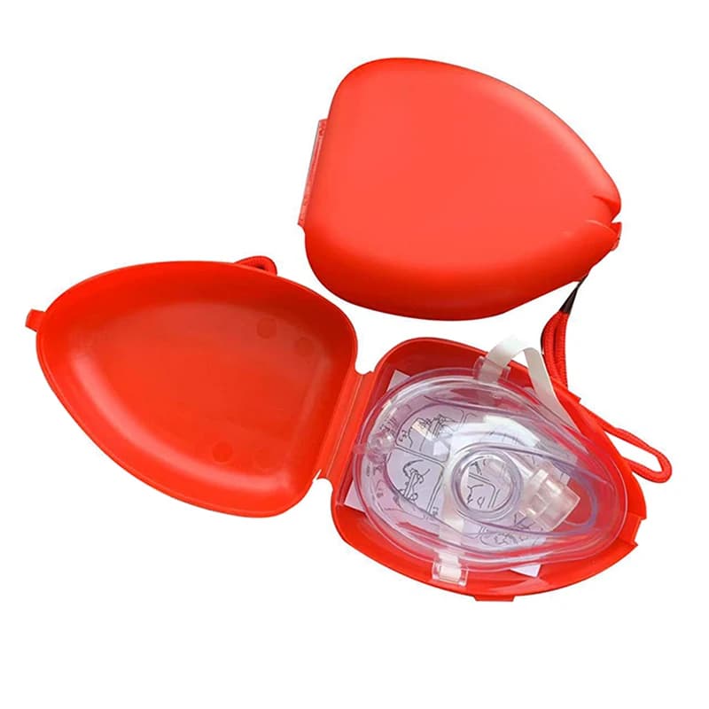 1 pz maschera di respirazione RCP di primo soccorso maschera protettiva per la respirazione artificiale con valvola unidirezionale strumento di salvataggio di emergenza