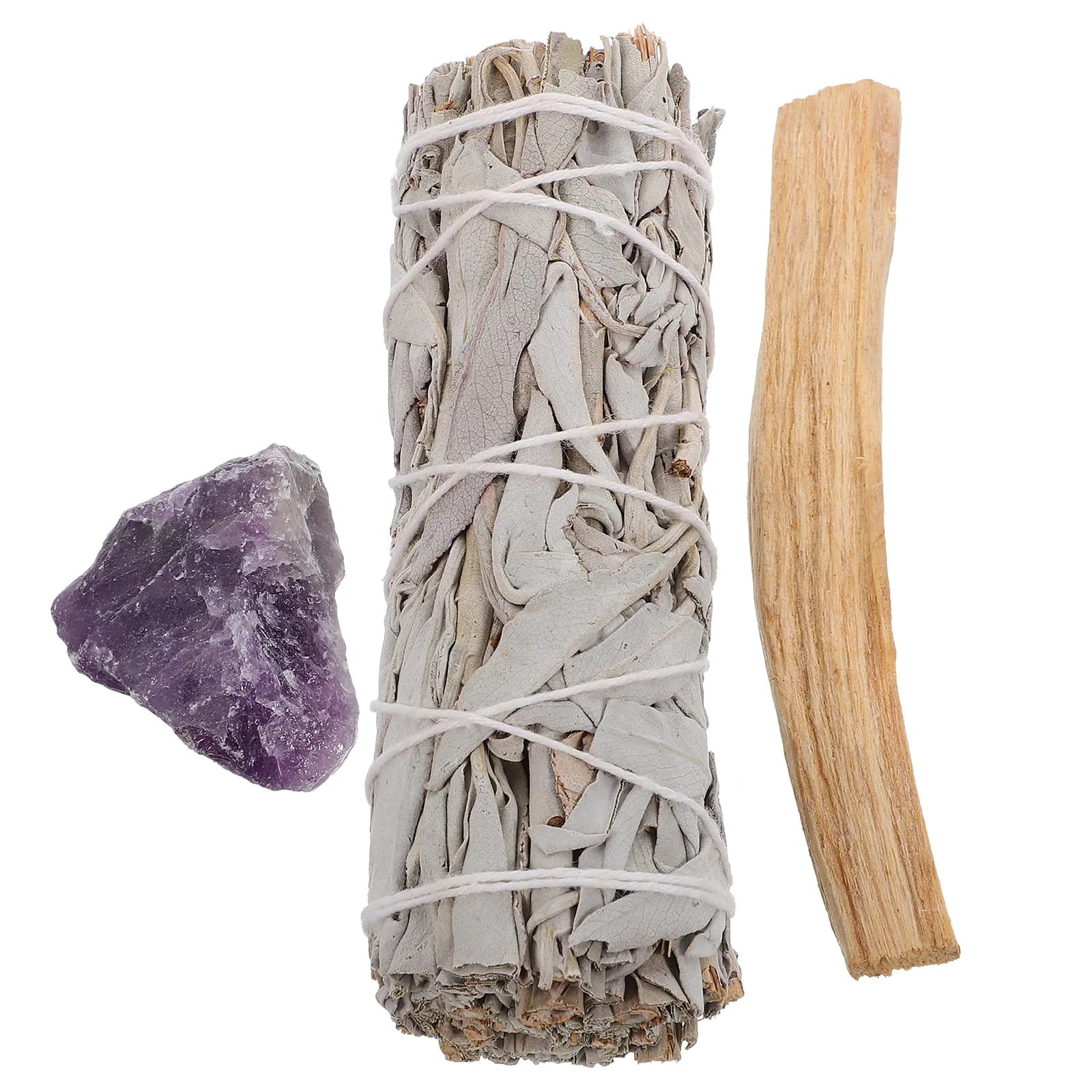 1 set 1 Set Pacchetto sbavature Aromaterapia Fragranza Salvia Bastone di legno sacro per la meditazione Purificazione Rilassamento rituale Naturale