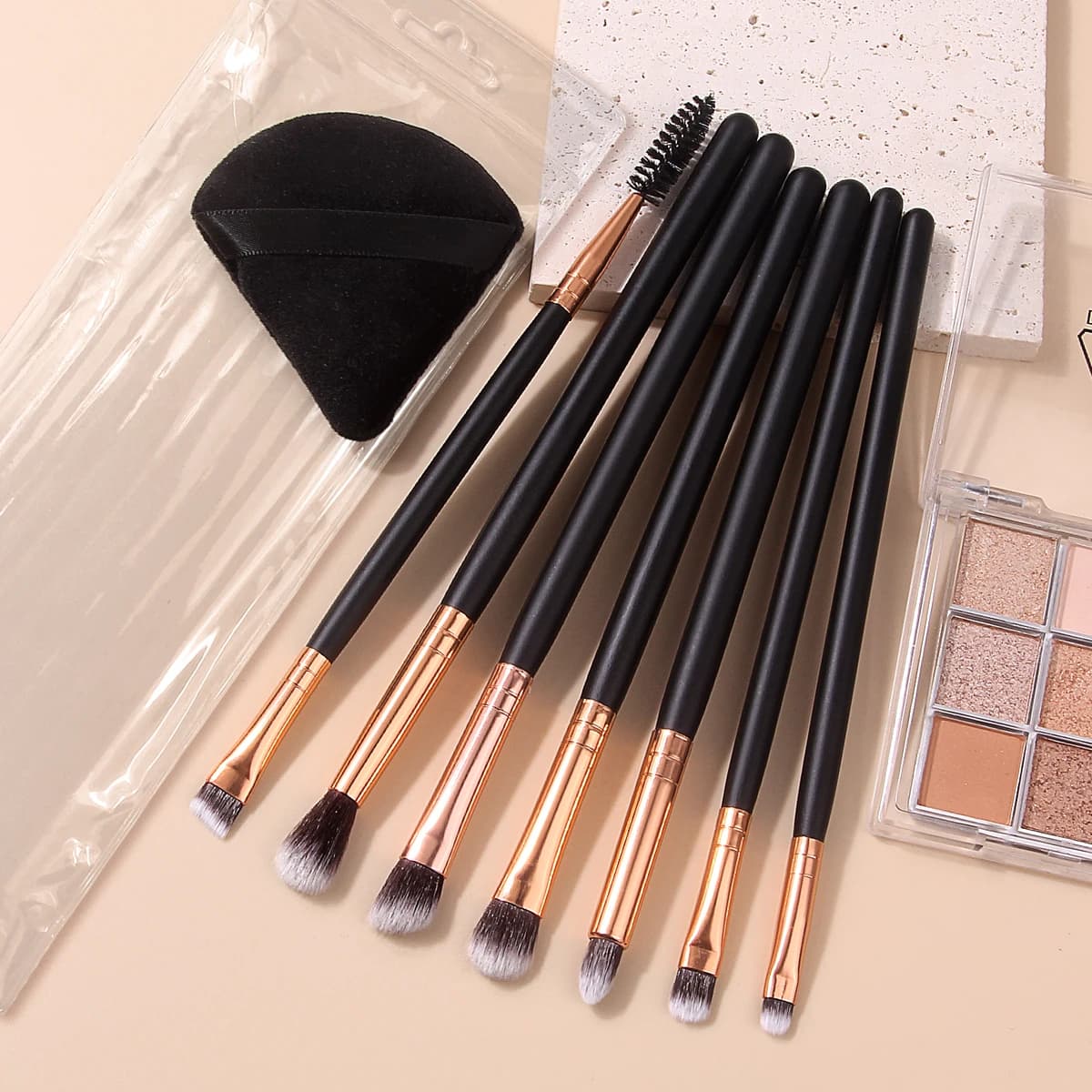 8Pcs Professional Eye Makeup Brush Set,Eyeshadow Blending Concealer Eyebrow Spoolie Brushes,Multi-Size Precision Eye Brushes Kit