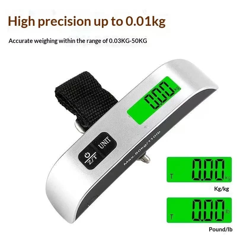 Bilancia digitale Bilancia elettronica portatile 50kg 10g Bagagli da cucina Bilancia sospesa Valigia Bilancia da viaggio Borsa da viaggio Peso