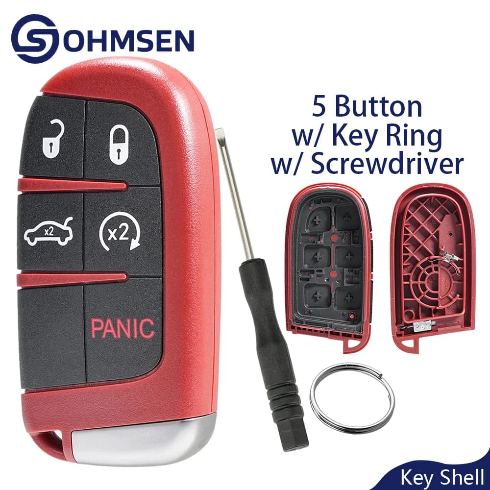 For 2011-2018 Chrysler 300 Dodge Charger Remote Car Key FOB Shell Case 5 Buttons