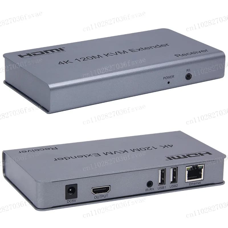 BOWU4K HDMI 120M KVM extender Network Transmission on Cable with USB for Keyboard and Mouse