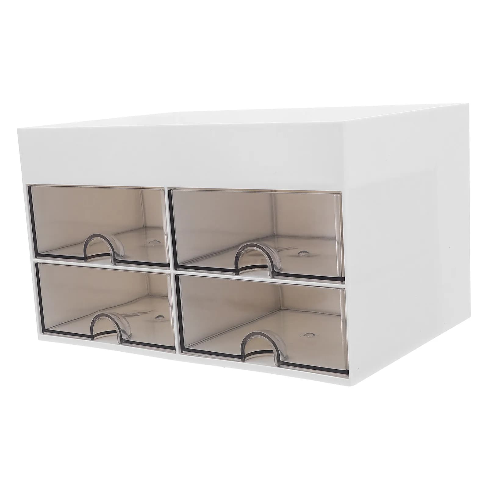 Desk box, multifunctional office plastic organizer, stationary door, pen and pencil holder, compact design