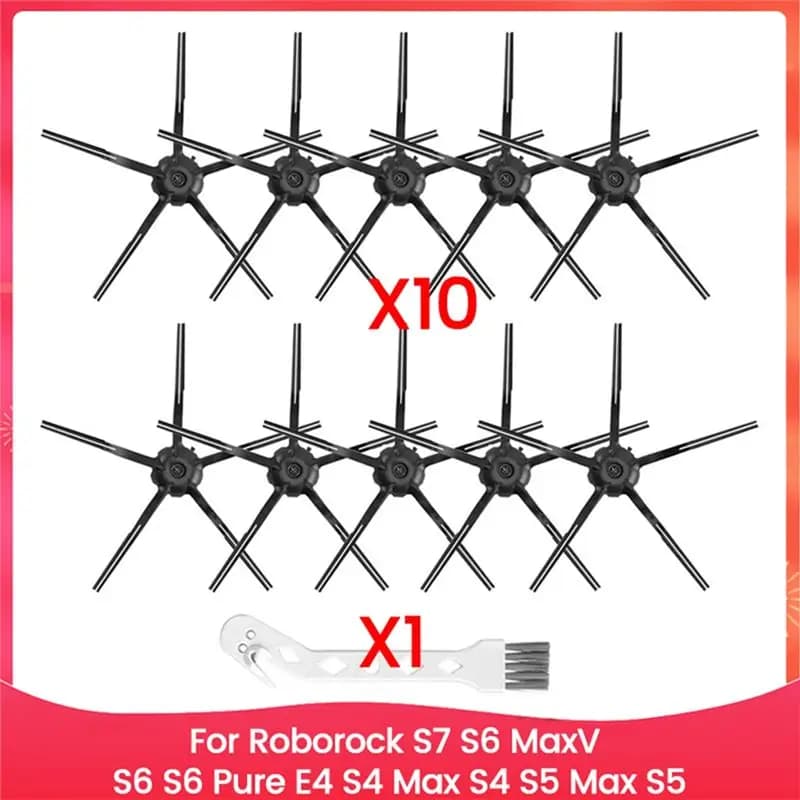 A33Z-Silicone Side Brush For Roborock S7 S6 Maxv S6 S6 Pure E4 S4 Max S4 S5 Max S5 Robot Vacuum Cleaner Parts